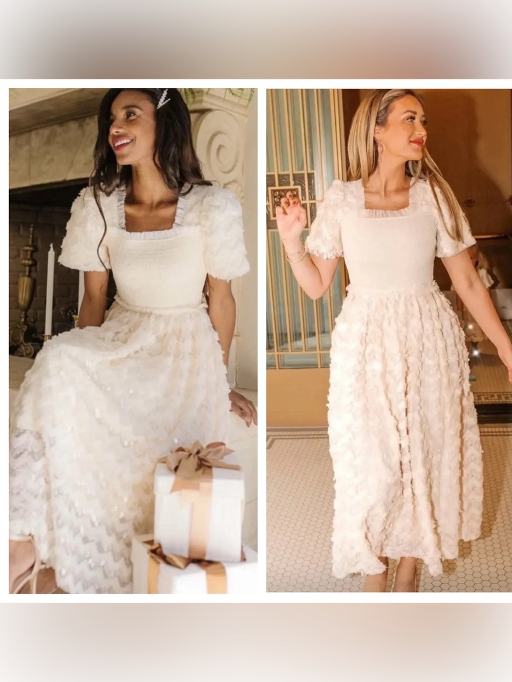 Ivy City Co. Cloud Nine Dress in Sparkle L cream cocktail holiday party sequin